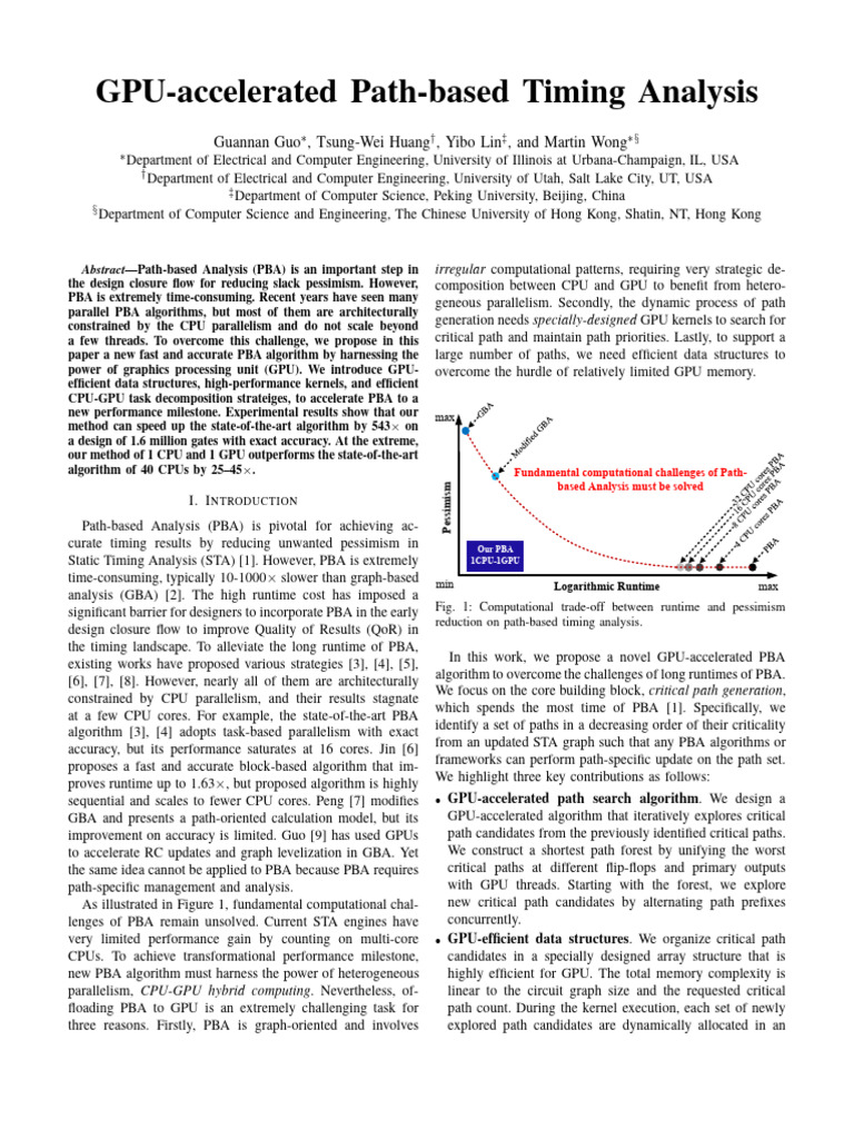 GPU-Accelerated Path-Based Timing Analysis | PDF | Vertex (Graph Theory ...