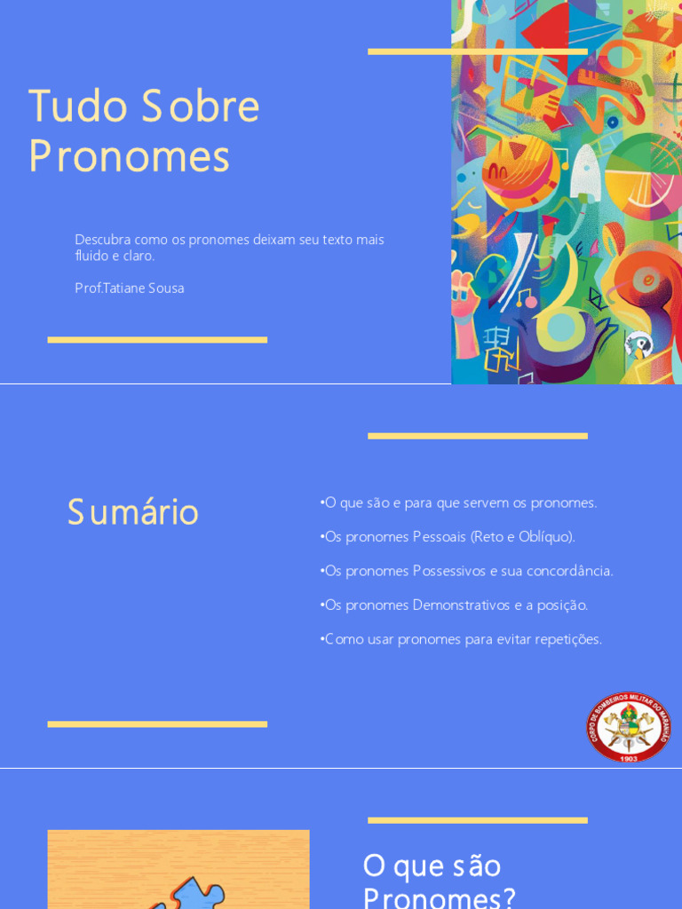 Pronomes: Guia Completo e Prático | PDF | Pronome | Mecânica da linguagem