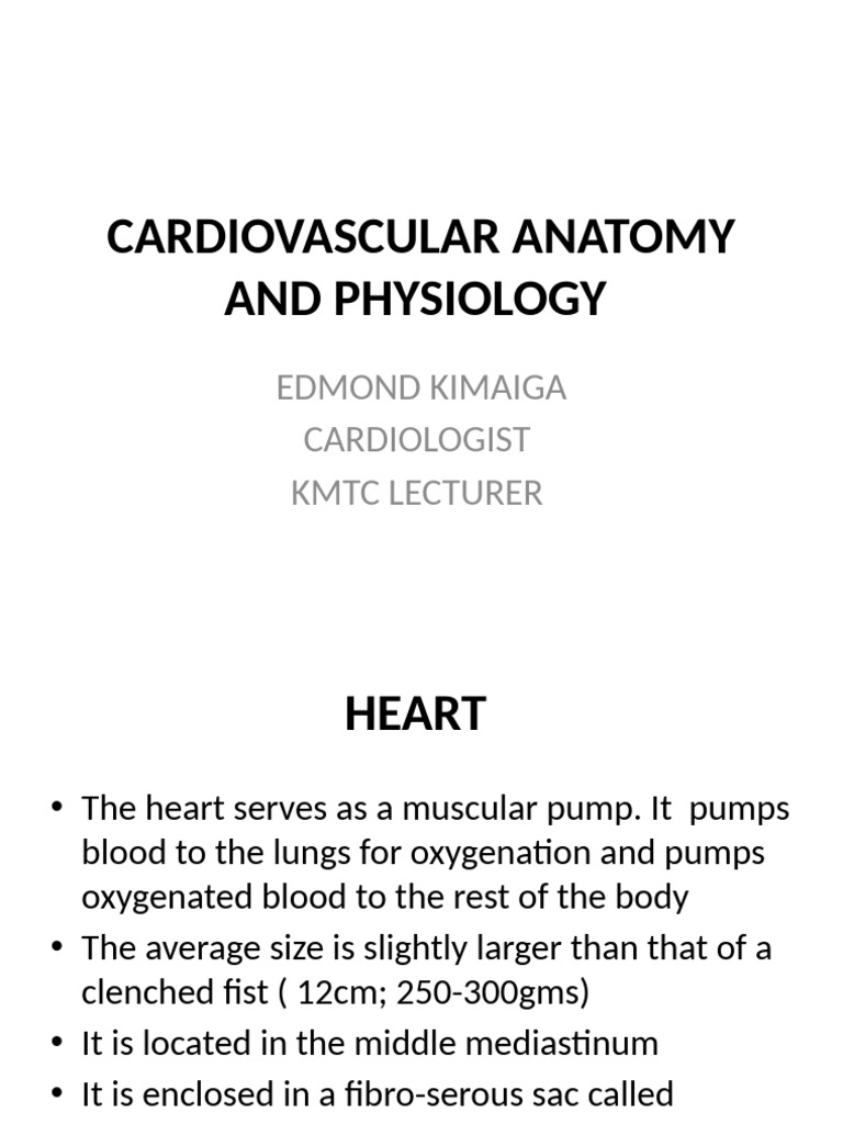 The HEART Physiology and Anatomy COMMON MODULE | PDF | Heart Valve | Heart