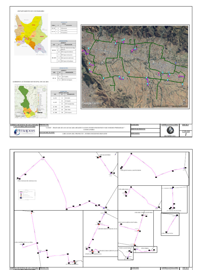 Planos SACABA | PDF | Saneamiento | Suministro de agua