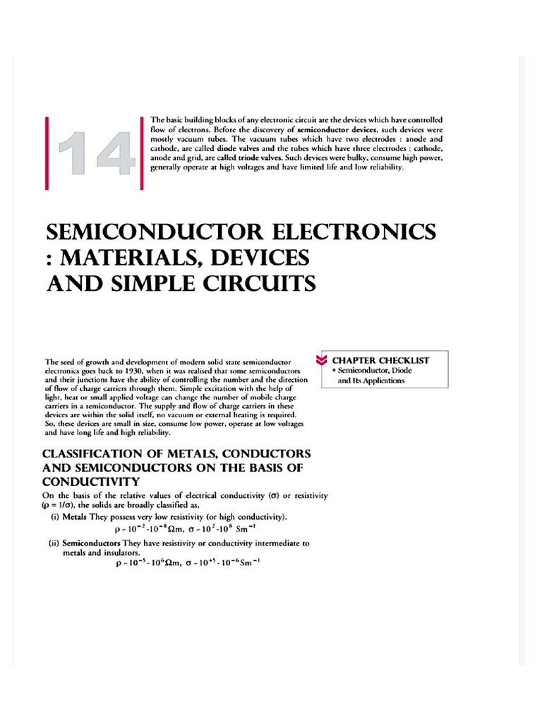 Semiconductor Electronics | PDF