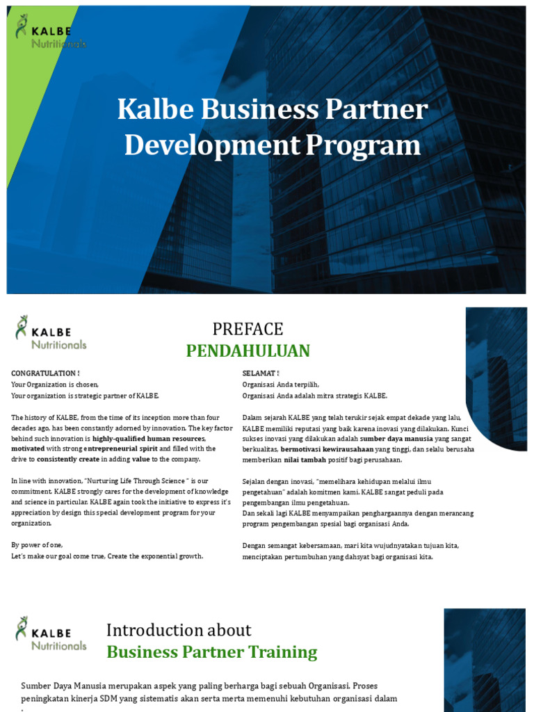 Kalbe Business Partner Development Program | PDF | Neuro Linguistic ...