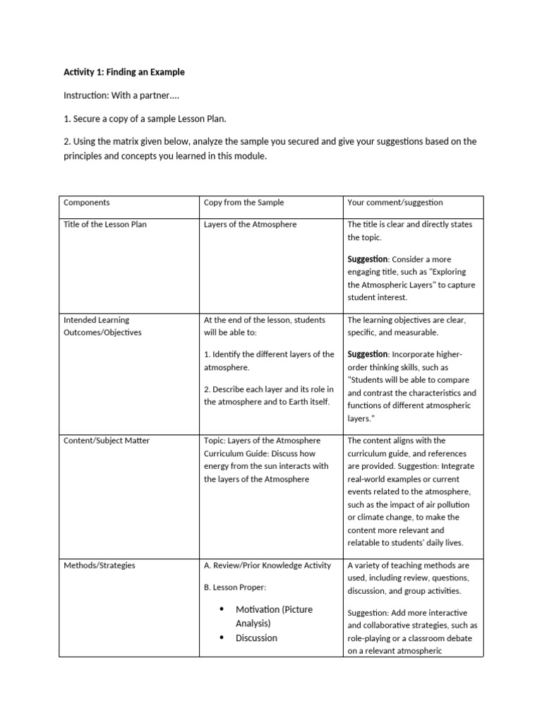 Activity TheTeacher&TheCurriculum | PDF | Educational Assessment ...