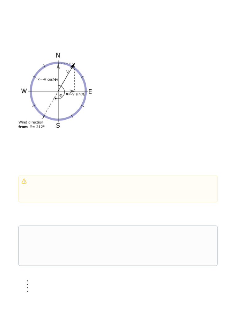 Calculate Wind Speed & Direction from u, v | PDF | Wound | Angle