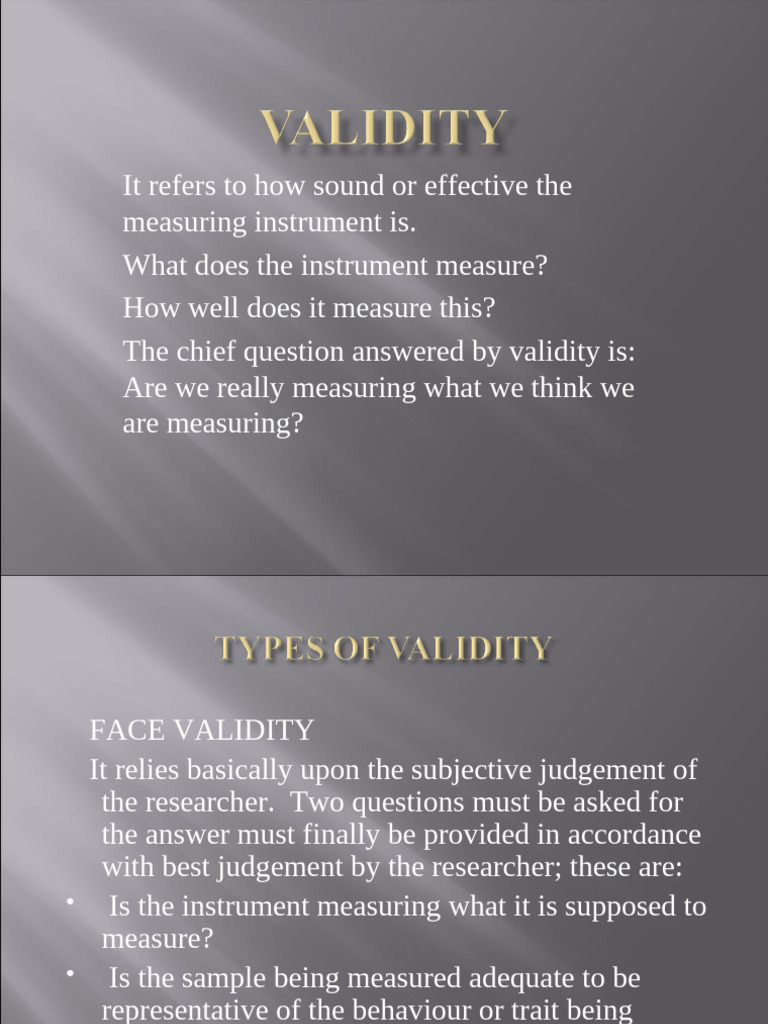 Understanding Validity in Research Methods | PDF | Validity (Statistics ...