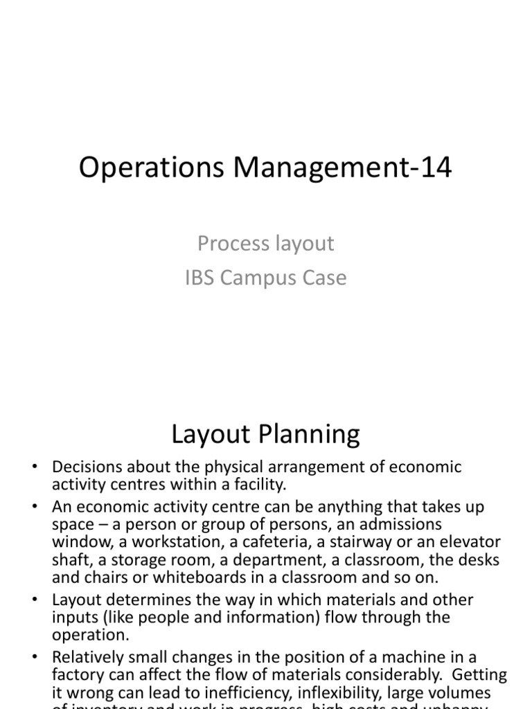 Understanding Process Layout in Operations Management | PDF | Cell ...