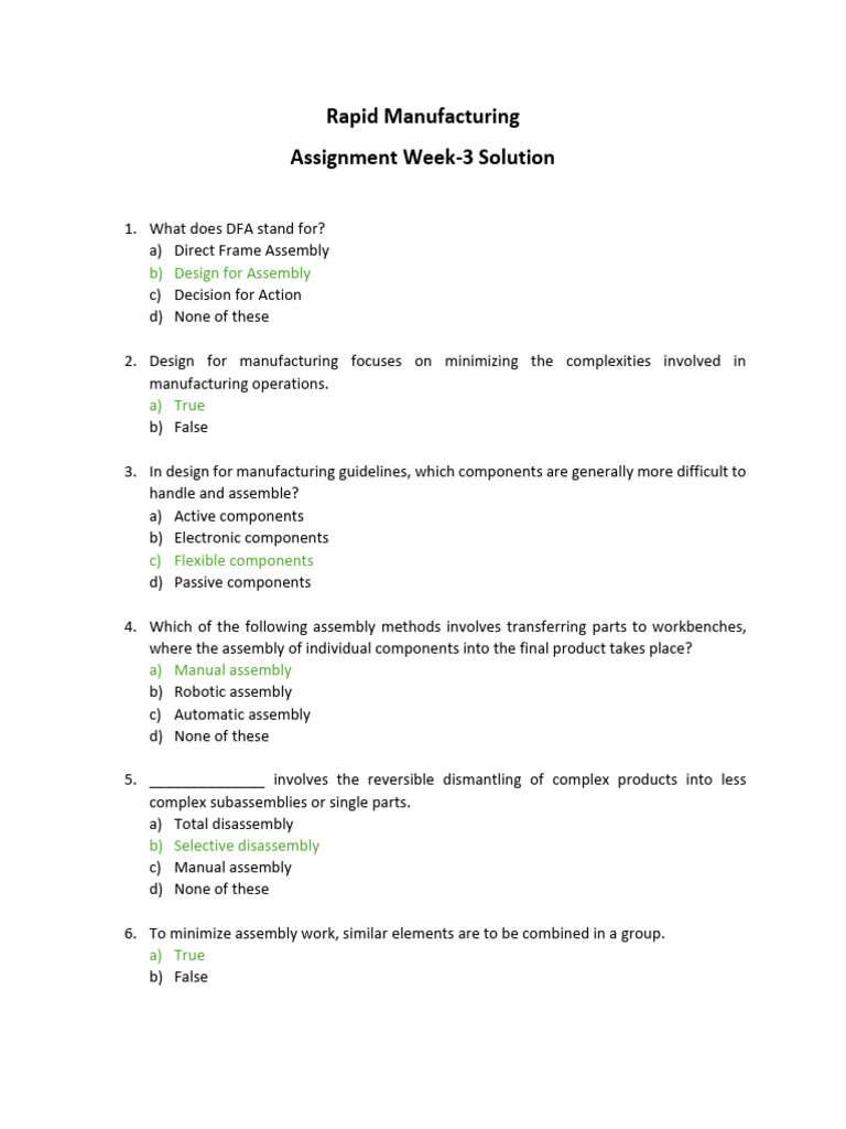 Solution Week 3 | PDF