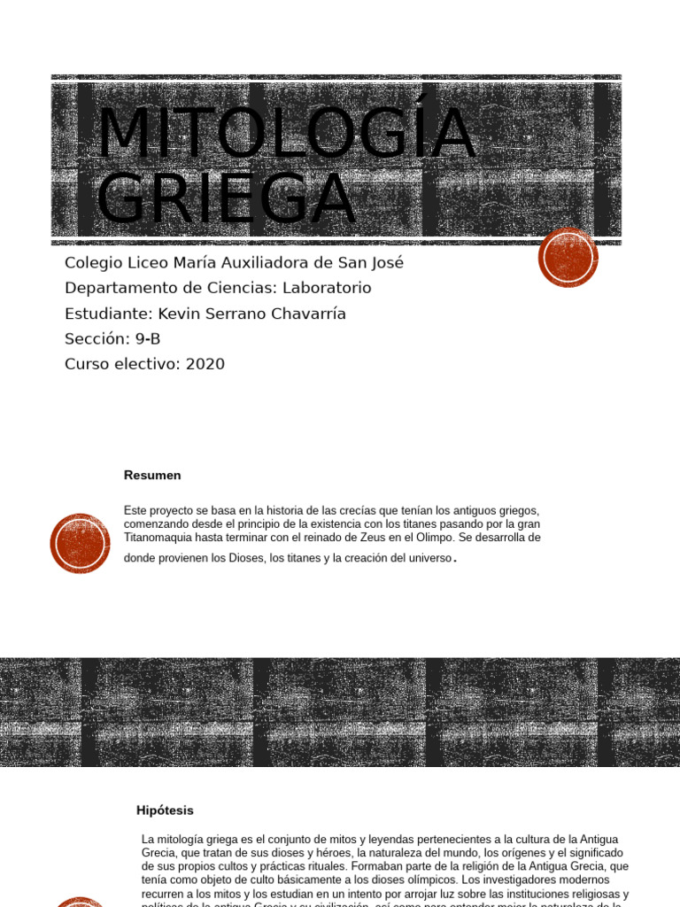 Historia de la Mitología Griega | PDF | Mitología griega | Zeus