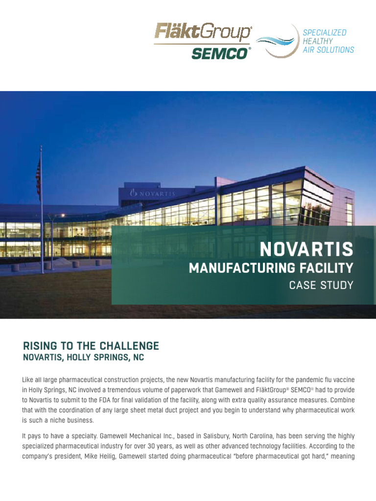 Novartis Manufacturing Facility Case Study | PDF | Health Sciences ...