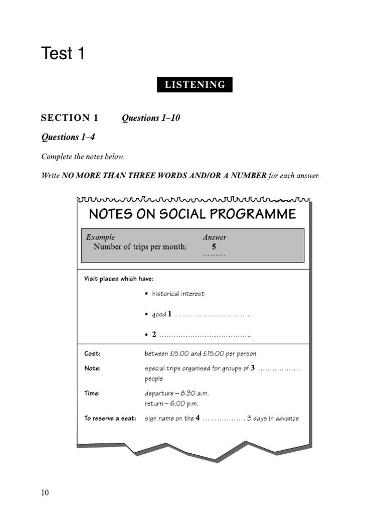 Cambridge Practice Tests For IELTS 4 | PDF