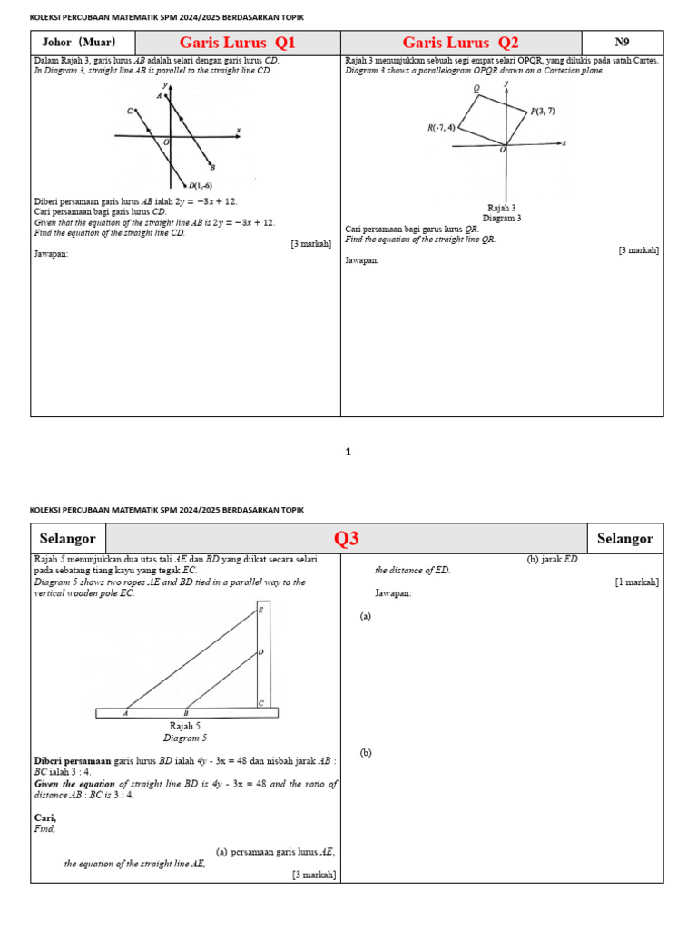 F3 9. Garis Lurus New | PDF