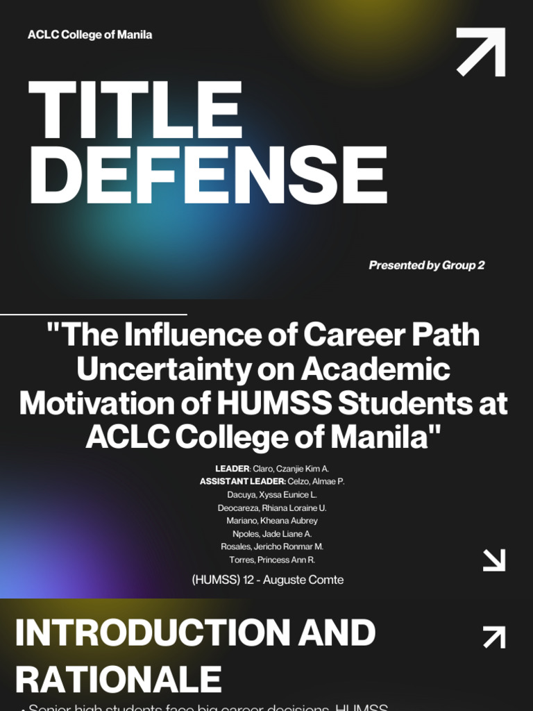 Career Uncertainty's Impact on HUMSS Motivation | PDF | Cognition ...