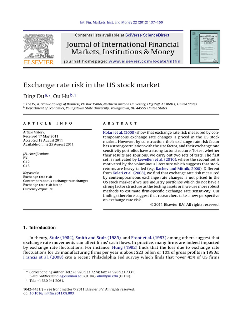 Exchange Rate Risk in The US Stock Market | PDF | Errors And Residuals ...