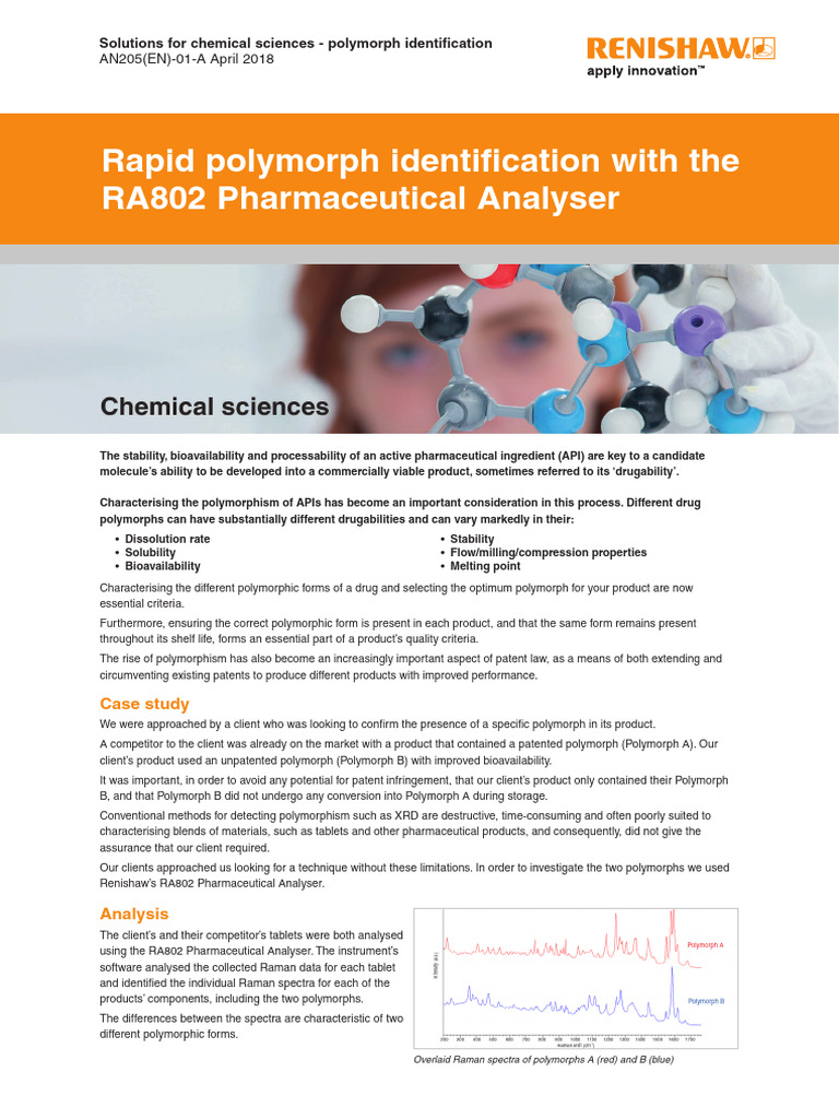 Polymorph Analysis with RA802 Analyser | PDF | Raman Spectroscopy ...