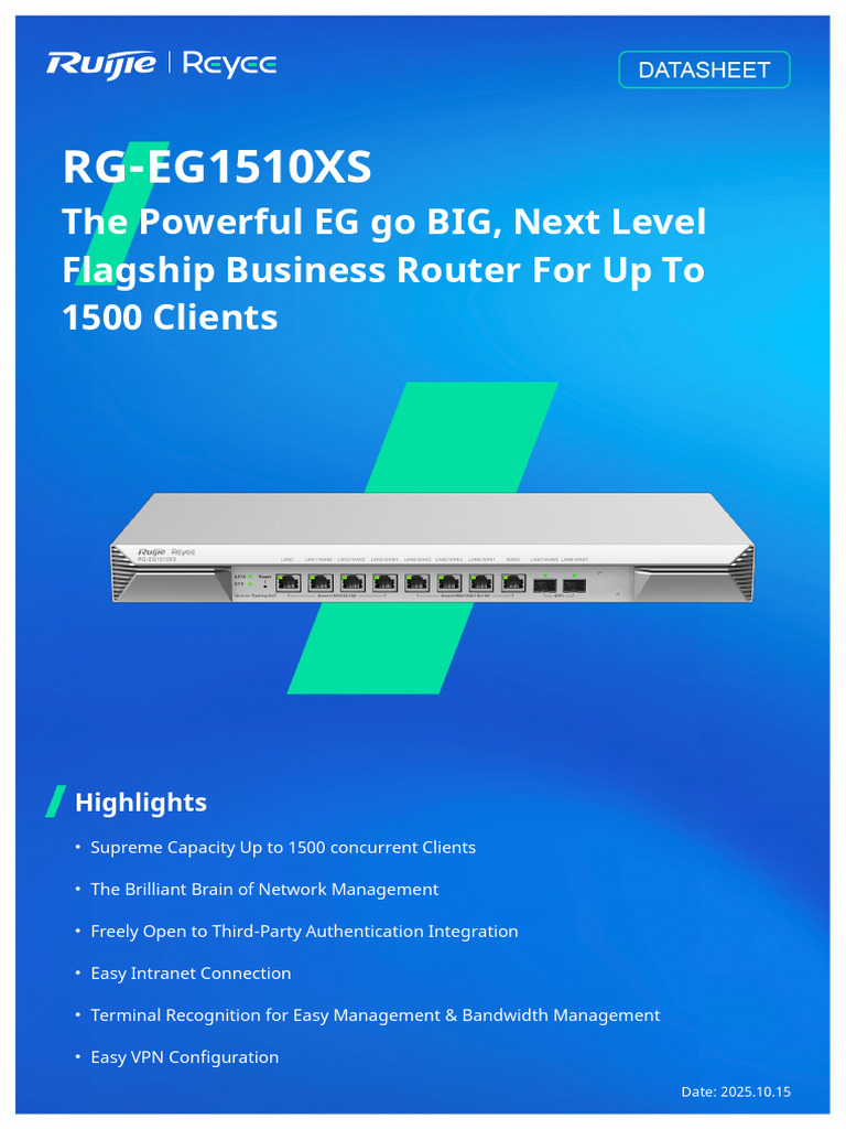 RG-EG1510XS Business Router Overview | PDF | Radius | I Pv6