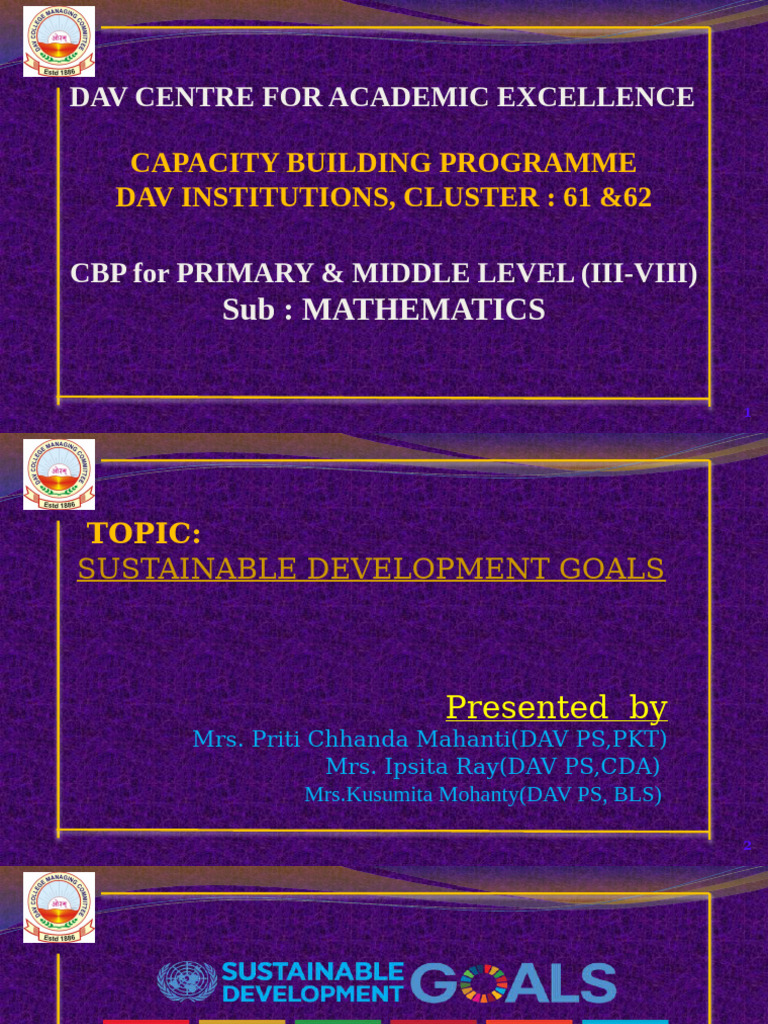 Dav Centre For Academic Excellence: Capacity Building Programme Dav ...