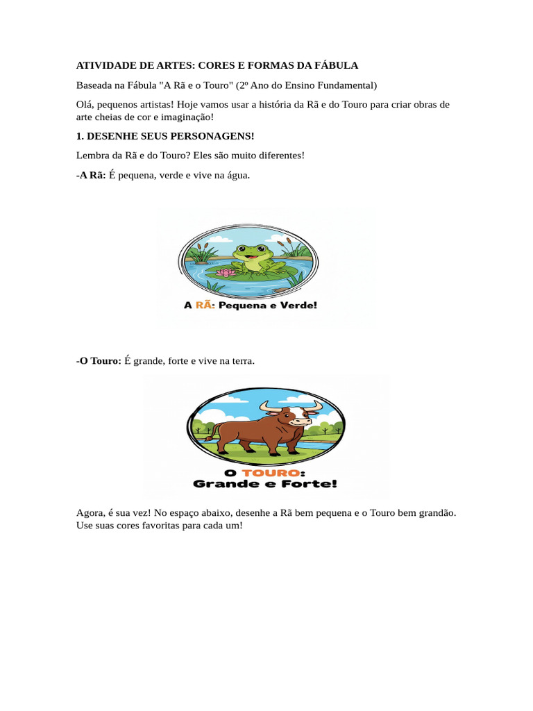 Atividade de Artes - 2 Ano Do Fundamental | PDF