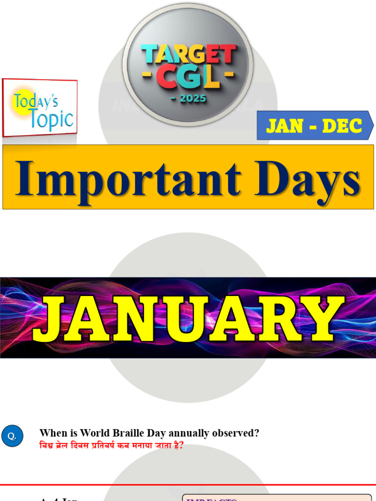 Key Observances and Themes for January | PDF | Leprosy