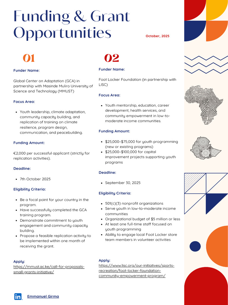 Funding and Grant Opportunities 2025 | PDF | Startup Company | Small ...