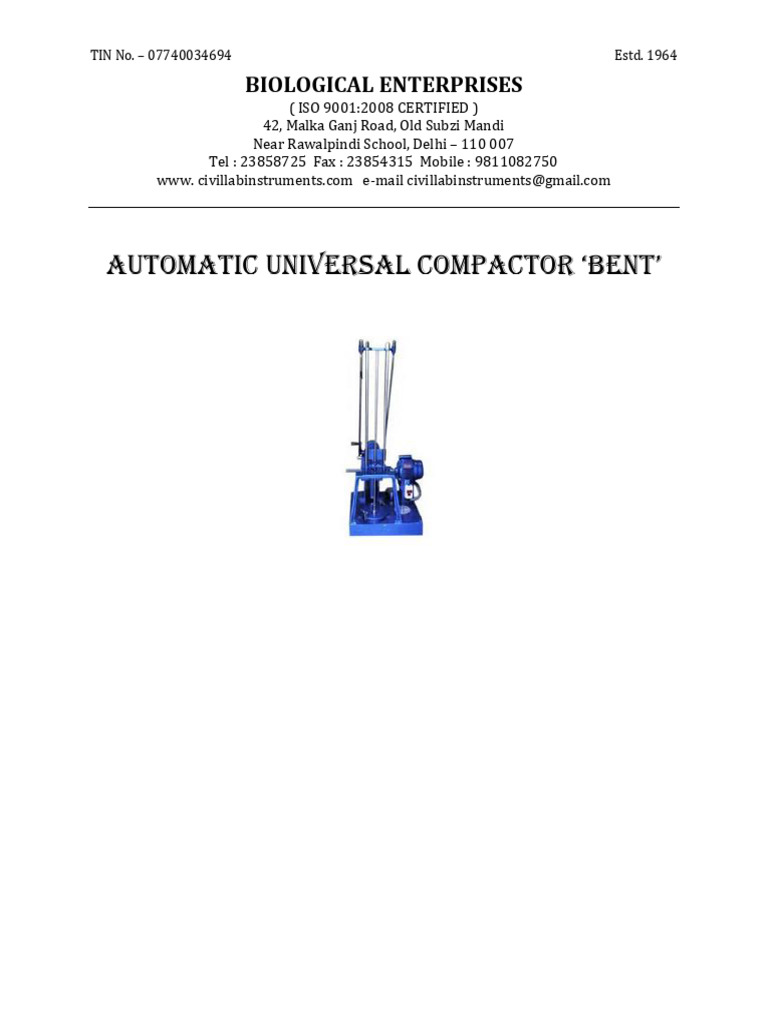 Automatic Universal Compactor | PDF