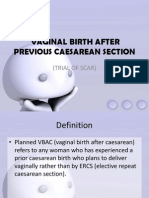 Vaginal Birth After Previous Caeserian Section