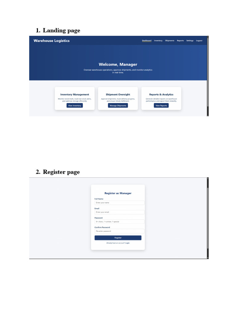 Manager UI Design | PDF