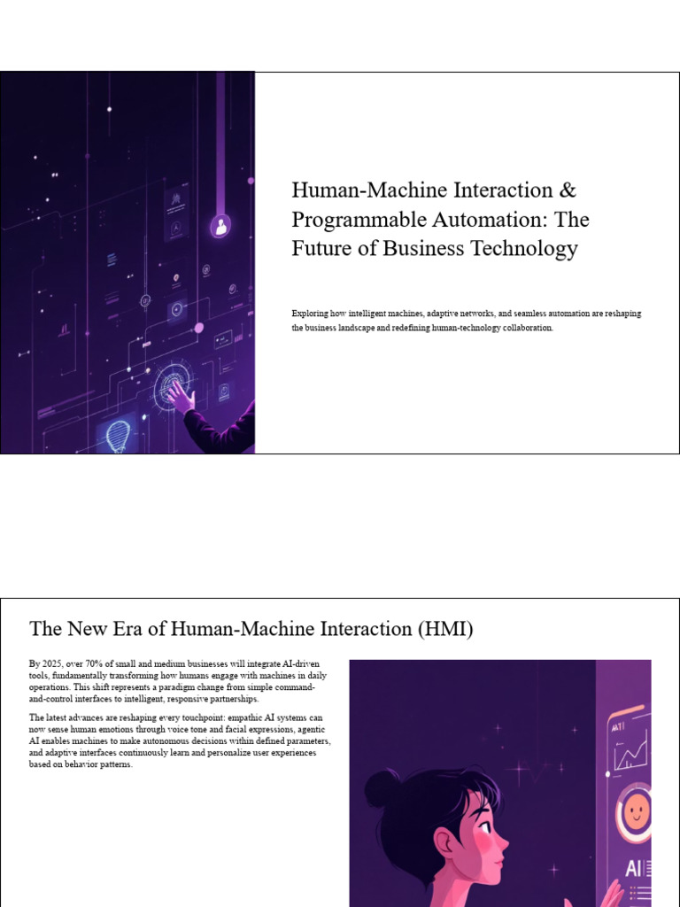 Future of Human-Machine Interaction | PDF | Automation | Artificial ...