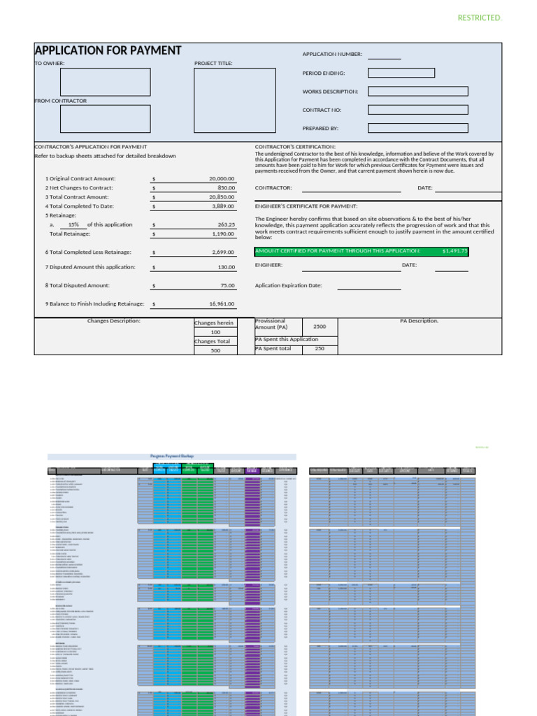 Iterim Payment Application | PDF | Framing (Construction) | Building ...