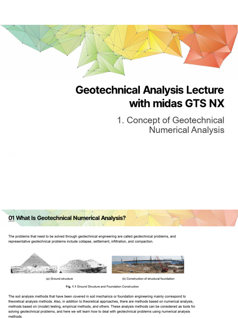 Geotechnical Numerical Analysis Overview | PDF | Finite Element Method ...