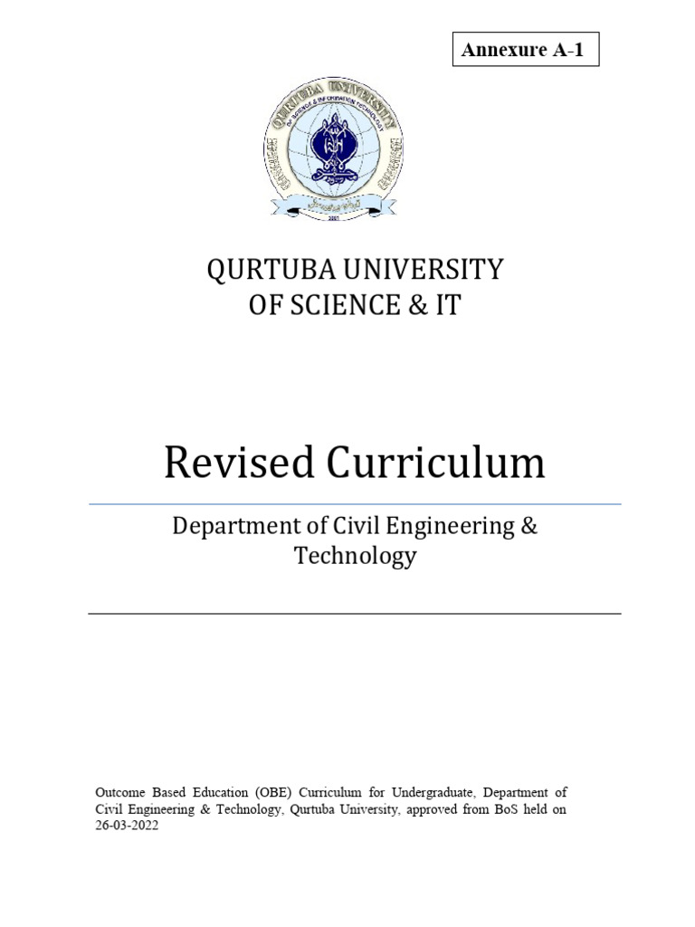 Revised OBE Curriculum for BSc Civil Engineering | PDF | Cement ...