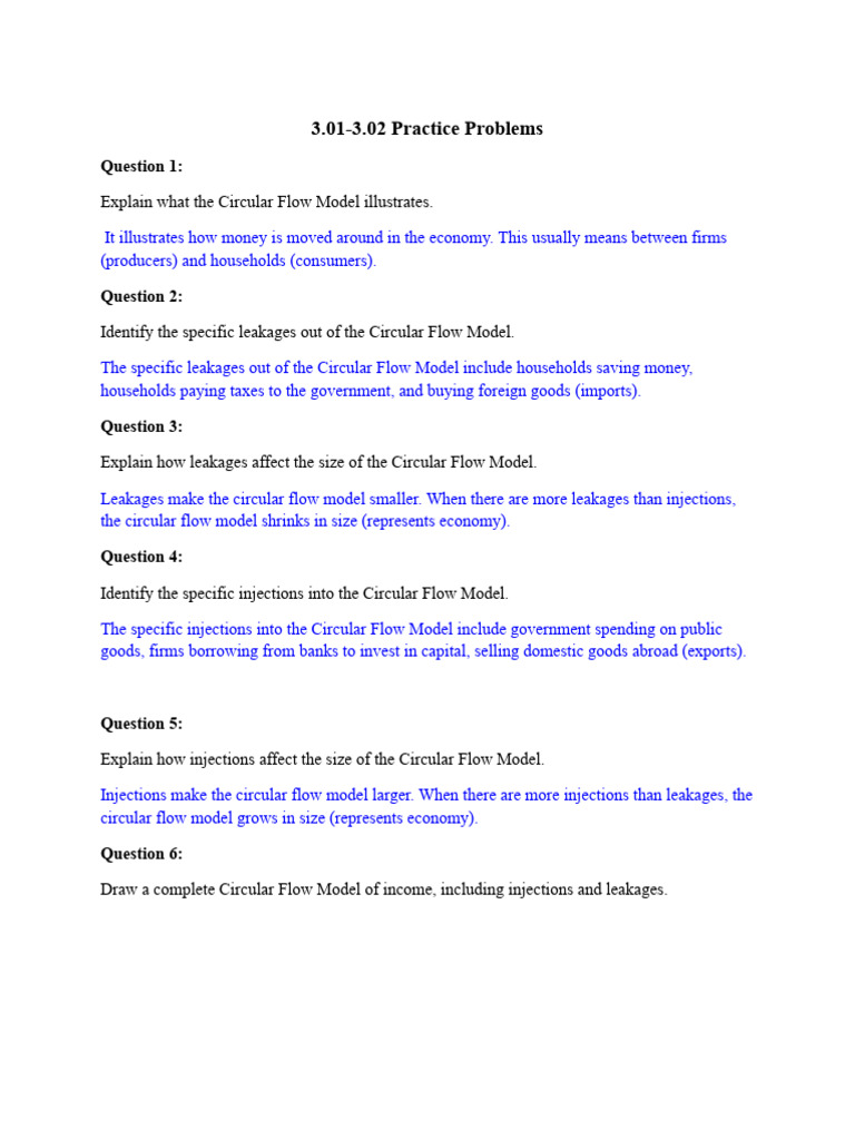 Circular Flow Model and Business Cycle Insights | PDF | Recession ...