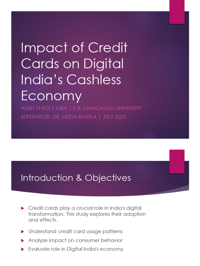 Credit Cards in India's Cashless Economy | PDF | Credit Card | Data ...