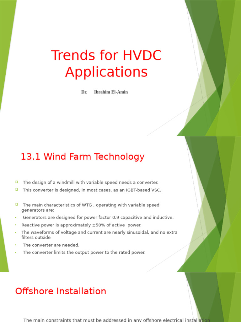 HVDC Applications in Offshore Wind Farms | PDF | High Voltage Direct ...
