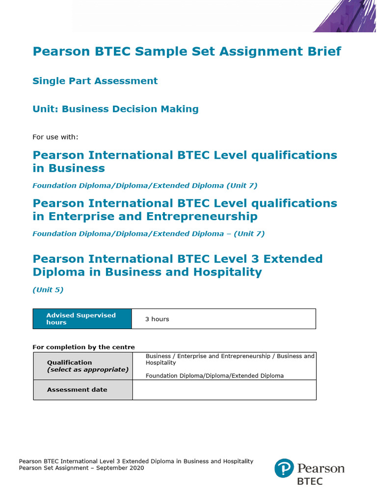 BTEC Business Decision Making Assignment | PDF | Prices | Interest