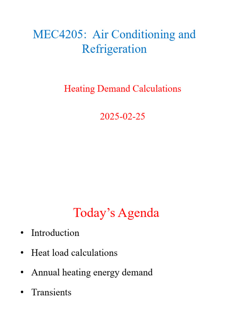 Heating Demand Calculations Guide | PDF | Heat Transfer | Heat