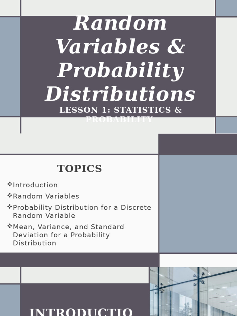Random Variables and Probability Distributions | PDF | Probability ...