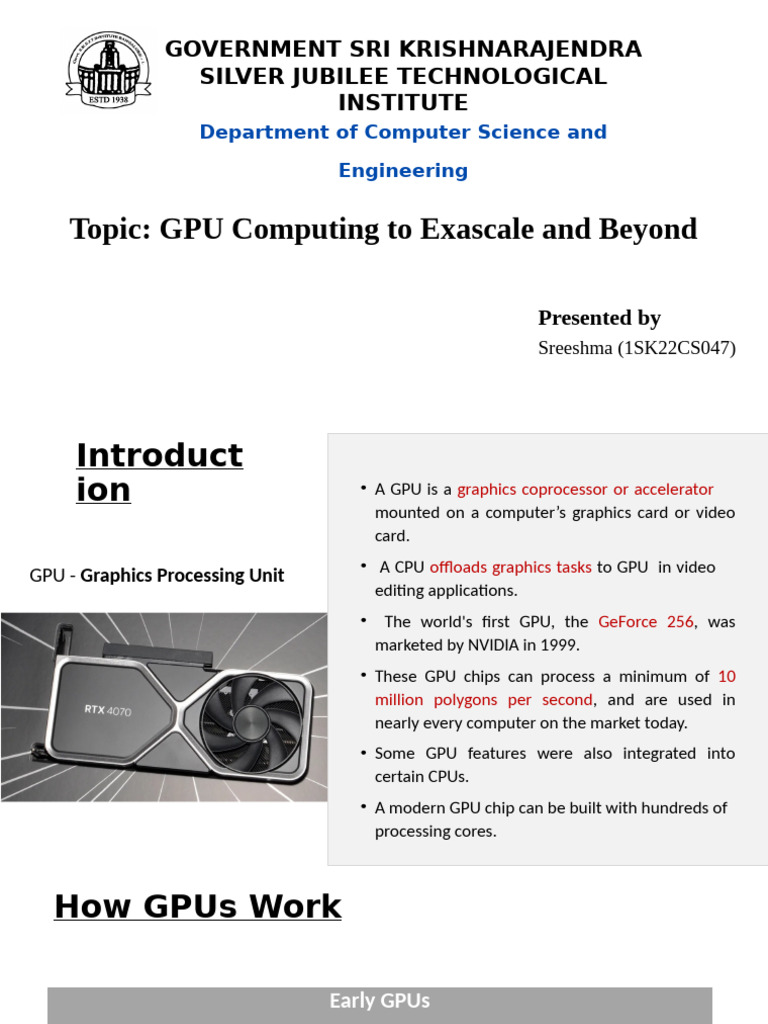 GPU Computing: From Basics to Exascale | PDF | Graphics Processing Unit ...