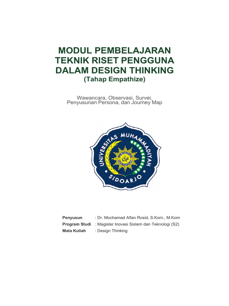 Teknik Riset Pengguna dalam Design Thinking | PDF