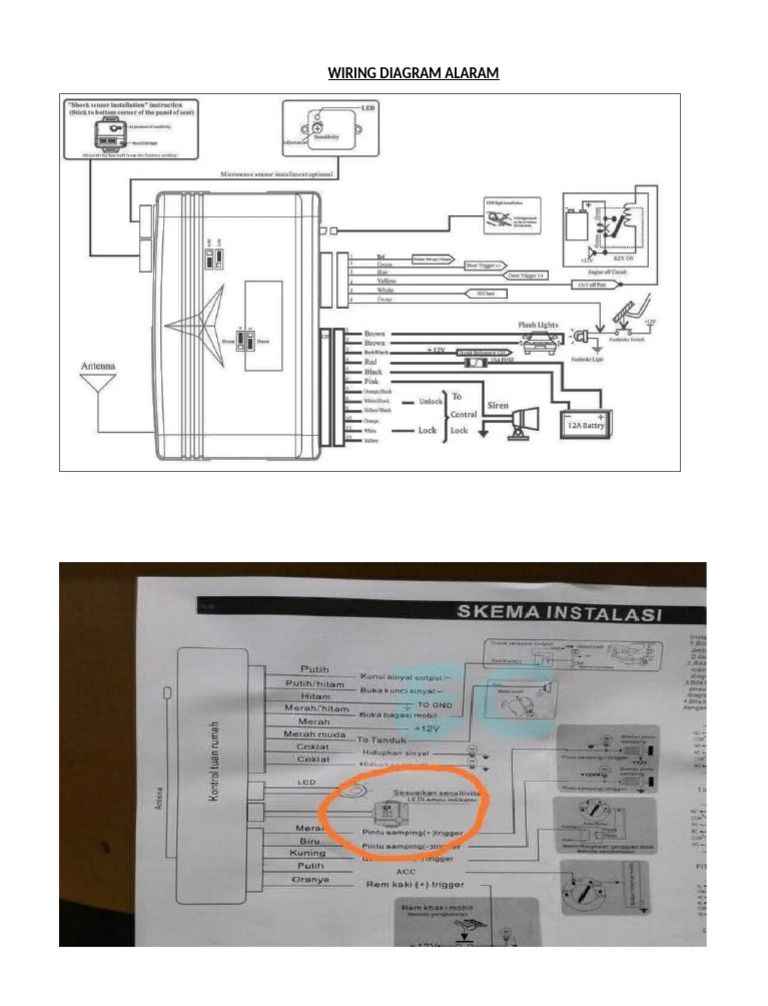 Wiring Diagram Alaram | PDF