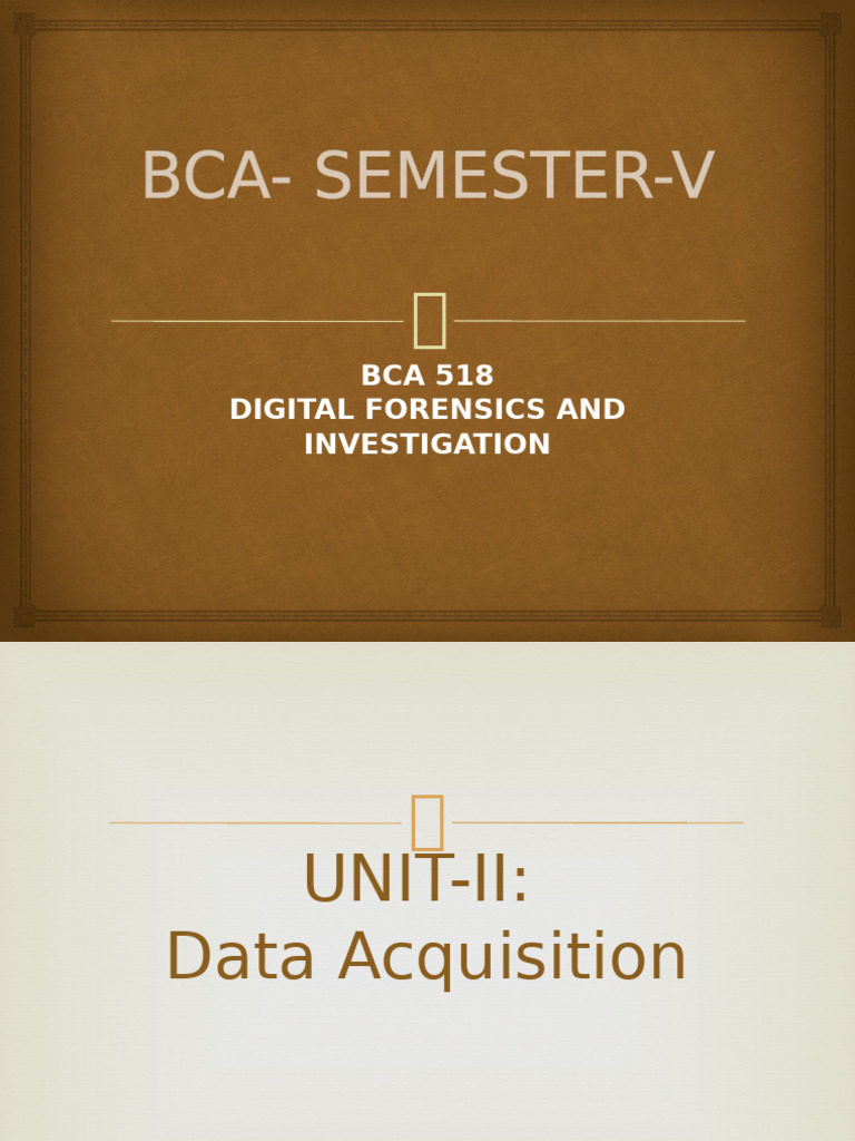 Digital Forensics: Data Acquisition Methods | PDF | Data Compression ...