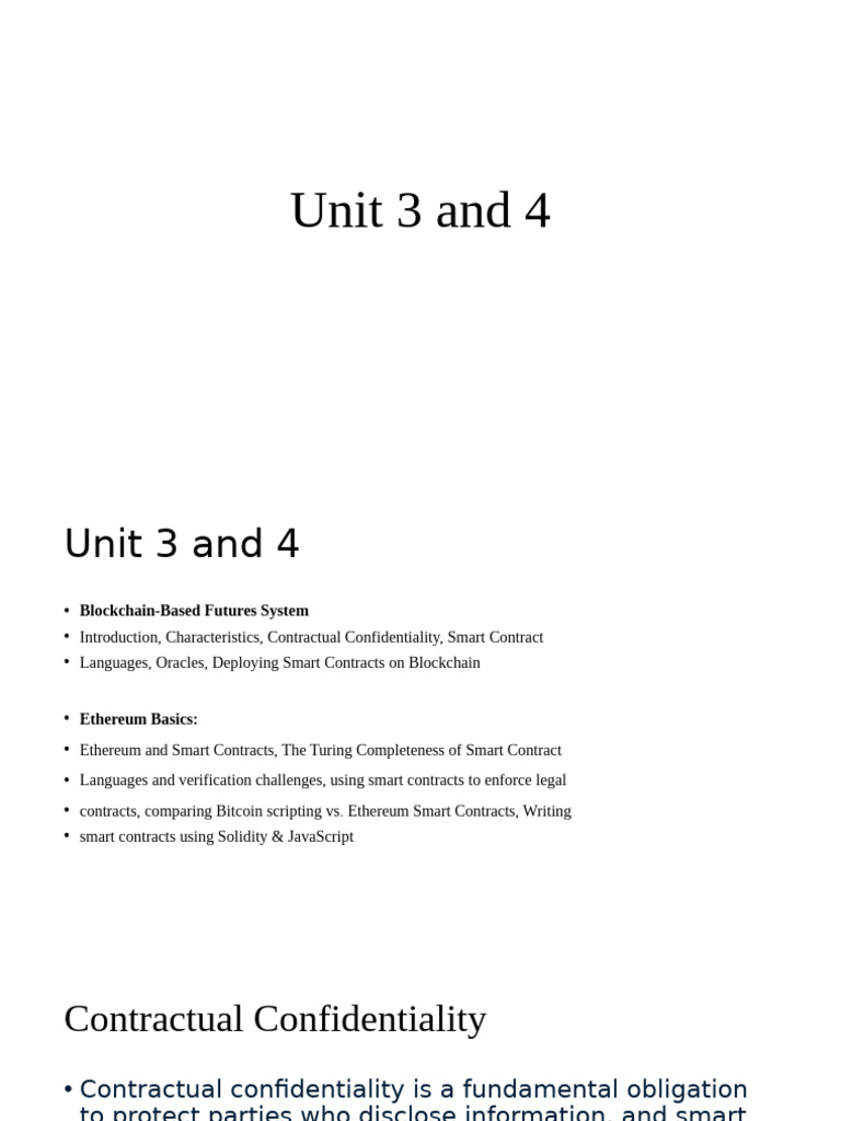 Blockchain Smart Contracts Overview | PDF | Computing | Software ...
