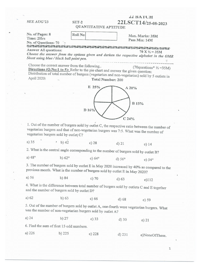 LSC t14 Previous Paper Set 2 | PDF