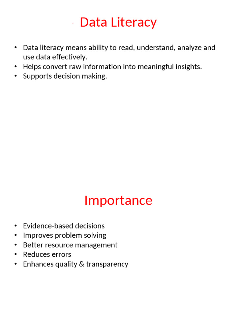 Understanding Data Literacy Essentials | PDF