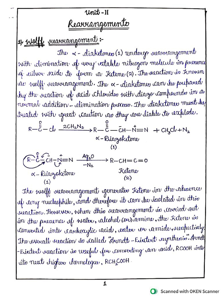 Rearrangement Reaction | PDF