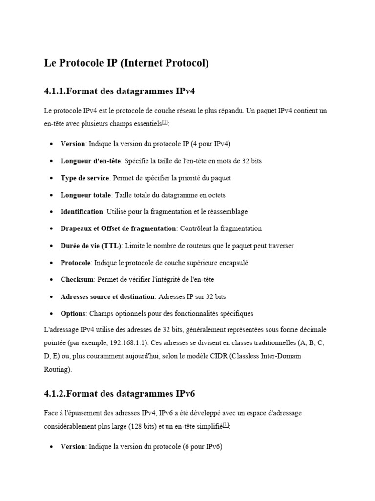 Comparaison des Protocoles IP : IPv4 vs IPv6 | PDF | I Pv6 | Adresse IP
