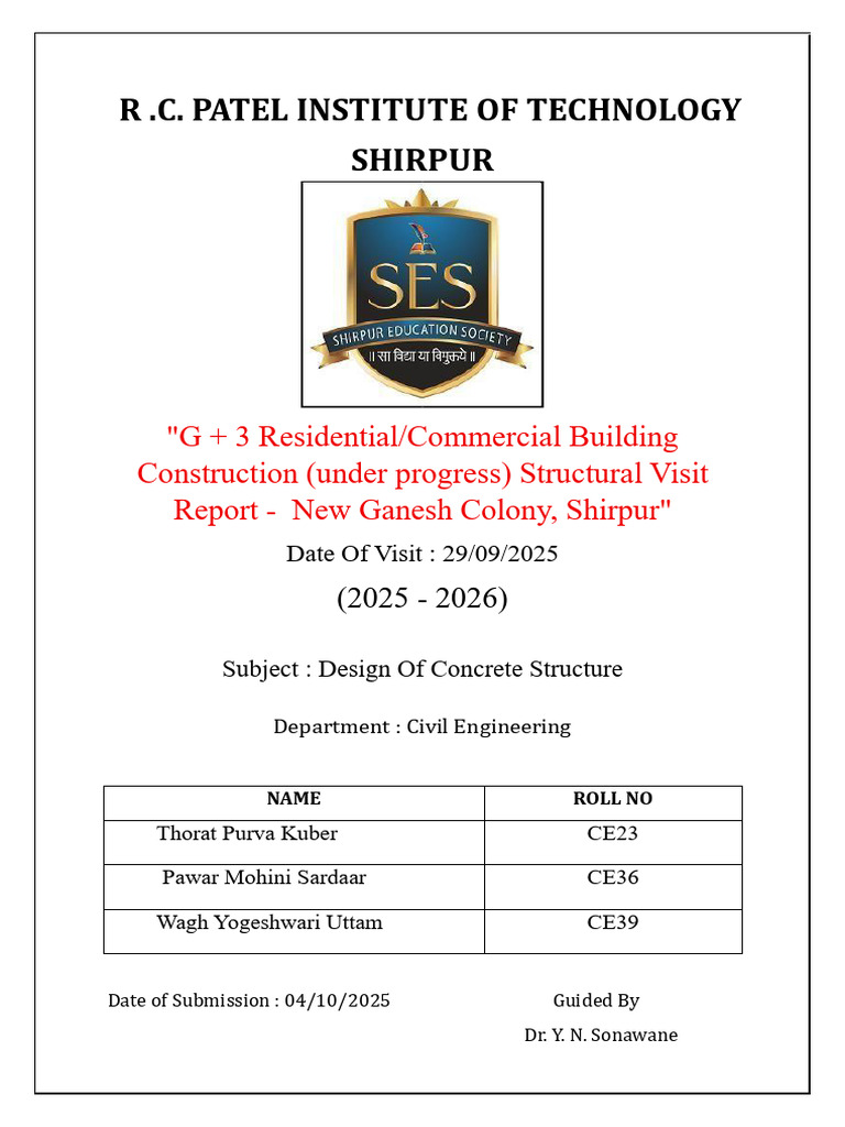 Dcs Ta Visit Report 2 | PDF | Concrete | Beam (Structure)