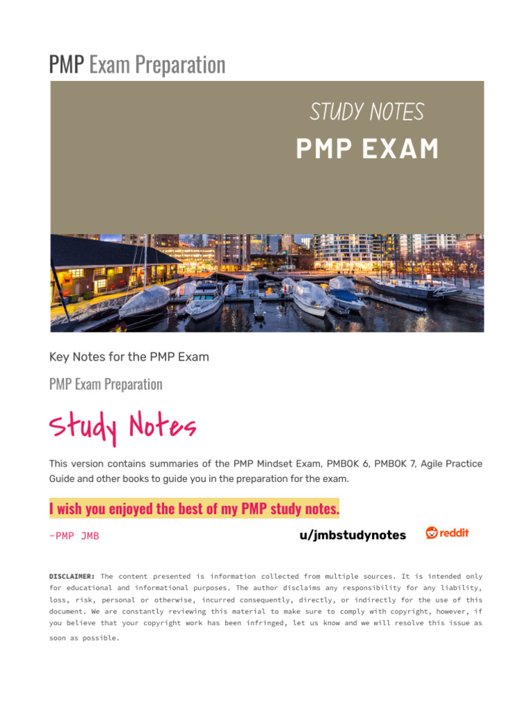 PMP Exam Study Notes Summary | PDF | Agile Software Development ...
