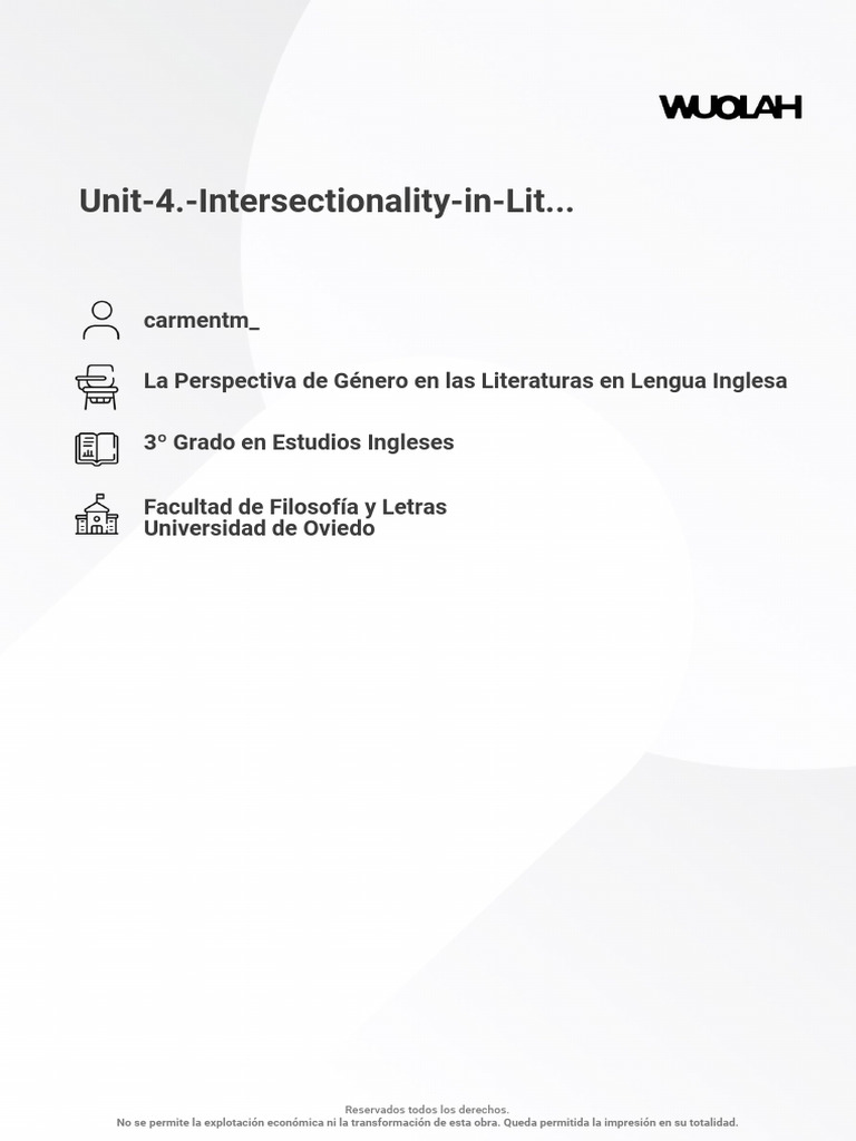 Intersectionality in Literature Overview | PDF | Queer Theory ...