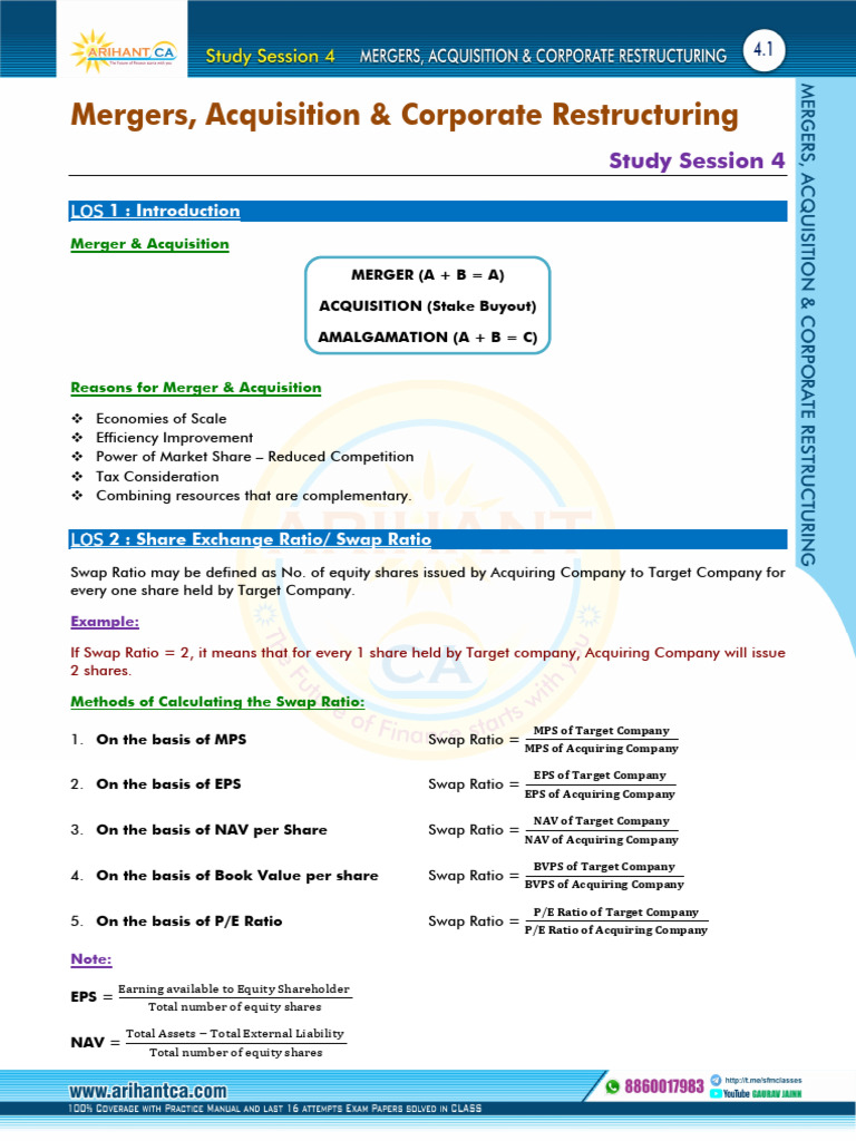 Mergers & Acquisitions: Key Concepts | PDF | Mergers And Acquisitions ...