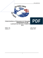 Global Institutes of Management & Emerging Technologies: Department of CSE Lab Manual of Data Communication (DC)